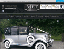 Tablet Screenshot of metweddingcars.co.uk